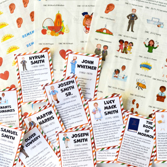 The Scripture Lover's Kit for Doctrine and Covenants | LDS Stickers & Church History Fun Fact Cards for Scriptures