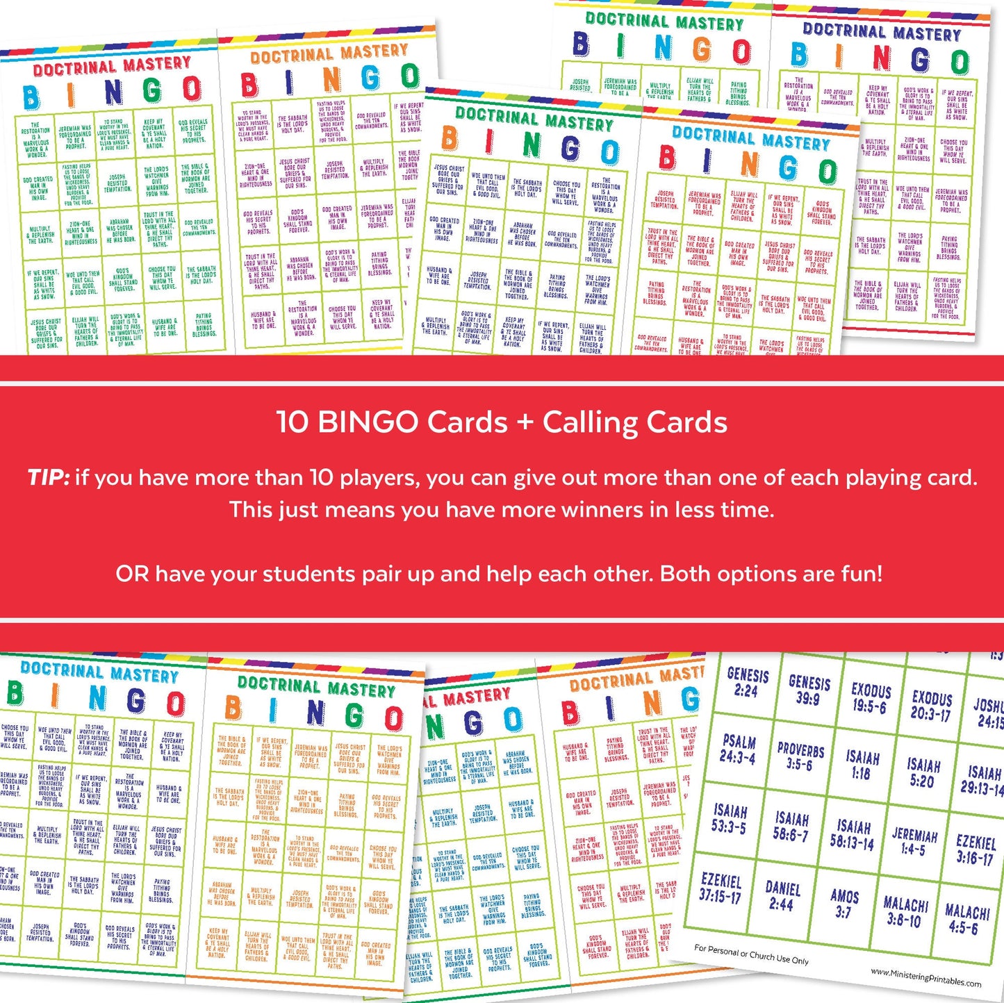 Old Testament Seminary Doctrinal Mastery BINGO - Old Testament Doctrinal Mastery Game
