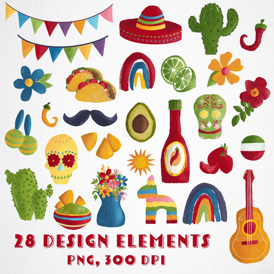 The Ultimate Cinco De Mayo Clip Art Kit | Free Commercial Use Clip Art | Taco clip art | Taco Tuesday Clip Art