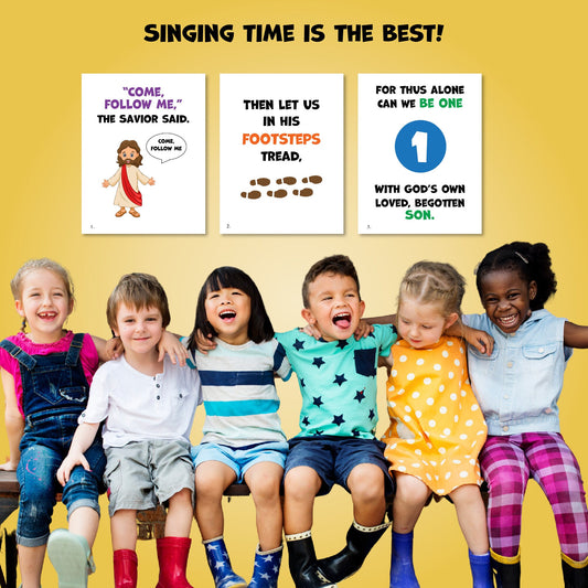 January 2023 LDS Singing Time | Come Follow Me LDS Hymn | Singing Time Flipchart for Primary Come, Follow Me
