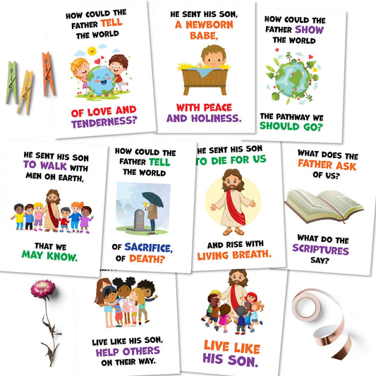 February 2023 LDS Singing Time | He Sent His Son| Singing Time Flipchart for Primary Come, Follow Me