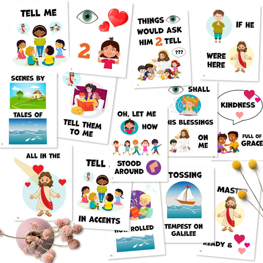 Tell Me the Stories of Jesus Primary Song Chart | March 2023 LDS Singing Time | Singing Time Flipchart for Primary Come, Follow Me