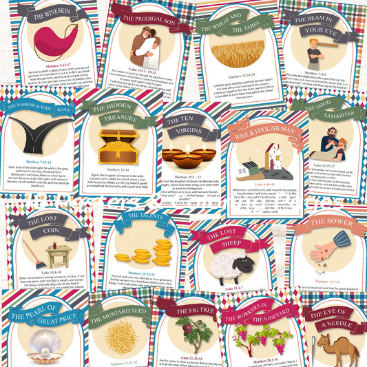 The New Testament Parables of Jesus posters and Coloring Pages