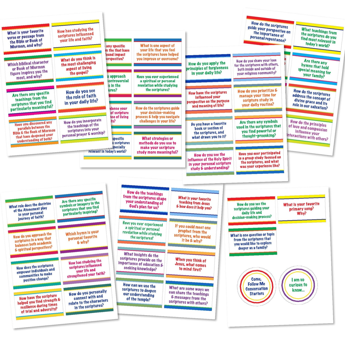 Conversation Starter Card BUNDLE for LDS Families