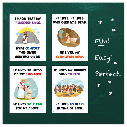 I Know That My Redeemer Lives | Singing Time Flipchart for LDS Primary Come, Follow Me