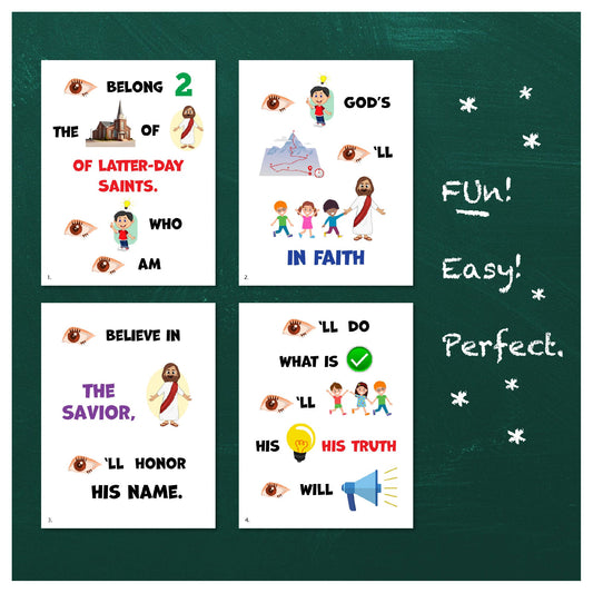 The Church of Jesus Christ | Singing Time Flipchart for LDS Primary Come, Follow Me