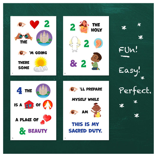 I Love To See The Temple| Singing Time Flipchart for LDS Primary Come, Follow Me