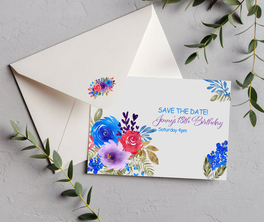 Serendipity Watercolor Floral Design Clip Art | Bright and Happy Clip Art for Commercial Use | Instant Download