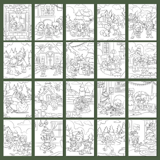 Christmas Coloring Pages | Christmas Printables | Digital Download | Christmas Dot to Dot | Tracing Pages