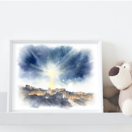 O Holy Night | Christmas Star Art | Bethlehem Cut File | Bethlehem Clipart | Christmas Decorations | Baby Jesus