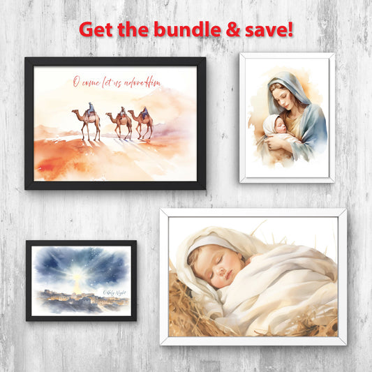 Wise Men Christmas Art | Nativity Scene | Modern Jesus Bible Printable Wall Art | Wise Men Still Seek Him