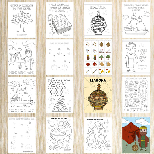 1 Nephi Book of Mormon Activity Bundle for kids 3-7 | LDS Come Follow Me 2024 | January Primary 2024