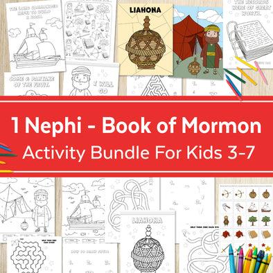 1 Nephi Book of Mormon Activity Bundle for kids 3-7 | LDS Come Follow Me 2024 | January Primary 2024