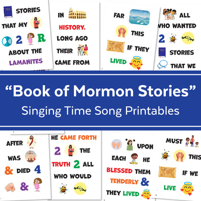 Book of Mormon Stories Primary Song | Singing Time Flipchart for LDS Primary Come, Follow Me