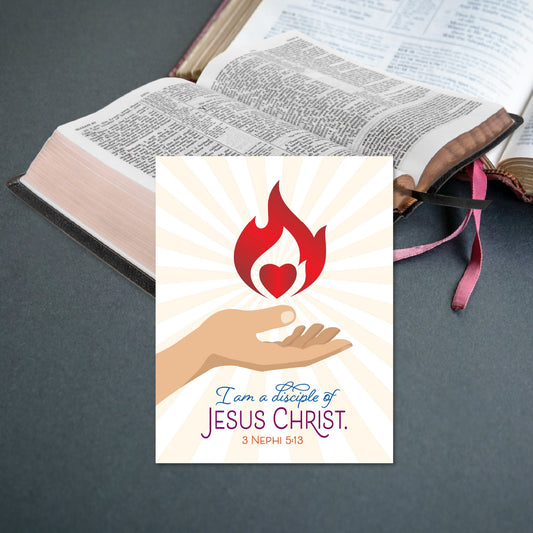 2024 LDS Youth Theme | I am a Disciple of Jesus Christ | 3 Nephi 5:13 | Printable LDS Art | Young Women Theme