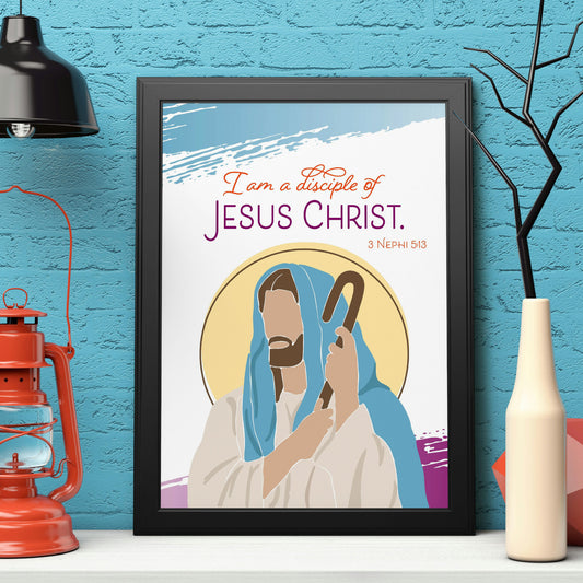 2024 LDS Youth Theme | I am a Disciple of Jesus Christ | 3 Nephi 5:13 | Printable LDS Art | Young Women Theme