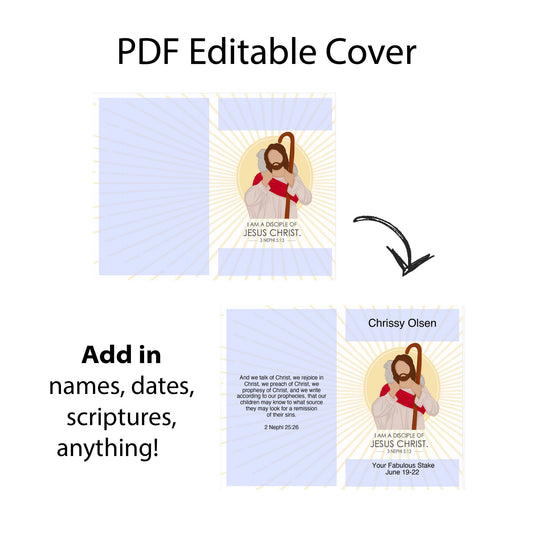 2024 Trek and Girls Camp Journal | I am a Disciple of Jesus Christ | 3 Nephi 5:13 | LDS Young Women Theme | PDF Editable | Digital Download