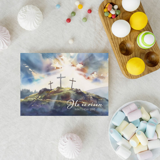 He is Risen | Easter Wall Art | The Tomb Is Empty | Jesus Leaving the Garden Tomb | Christian Art | The Resurrected Lord