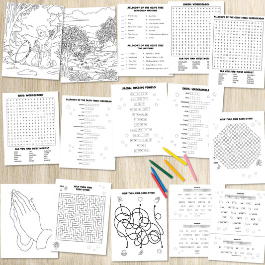 Jacob Enos Book of Mormon Activity Bundle for kids 8-11 | LDS Come Follow Me 2024 | April Primary 2024