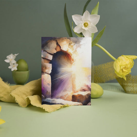 Easter Wall Art | The Tomb Is Empty | Jesus Leaving the Garden Tomb | Christian Art | The Resurrected Lord | Come and See