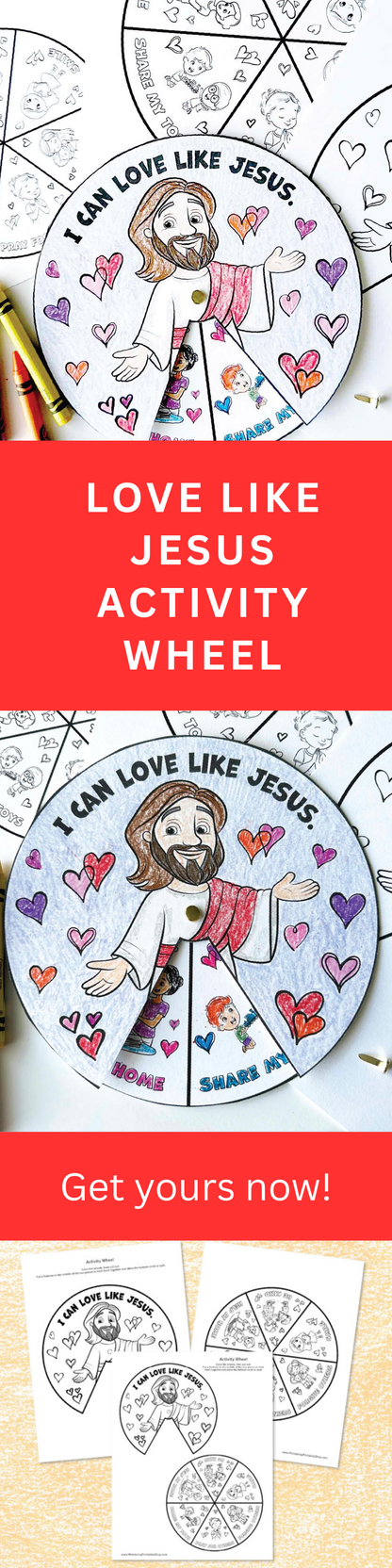 Love Like Jesus - Christian Jesus Love Printable Valentine Bible Lesson