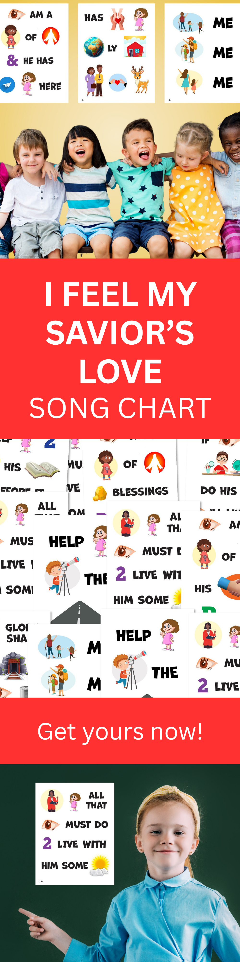 I Feel My Savior’s Love Singing Time Printables for LDS Primary