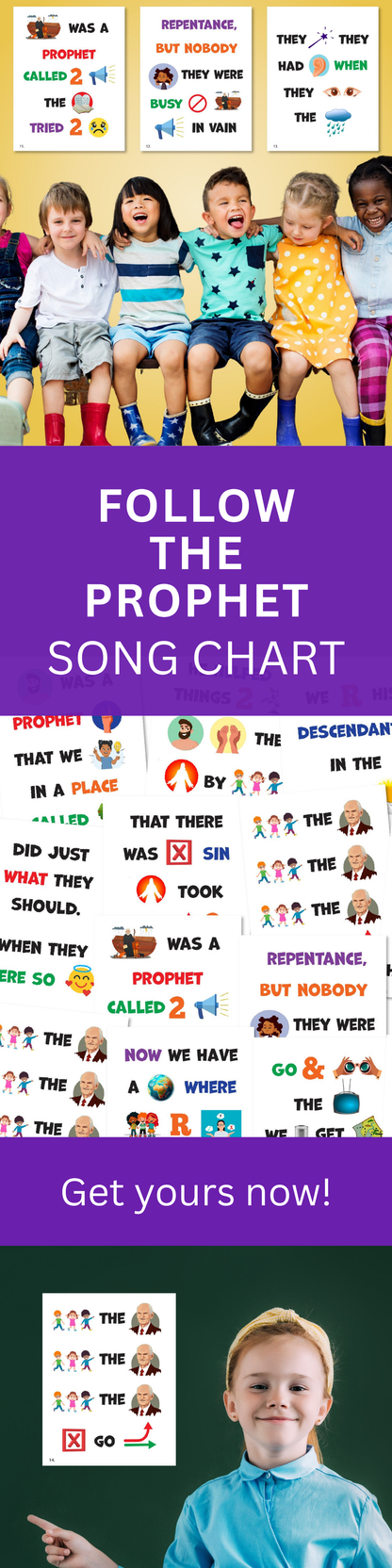 Follow The Prophet Singing Time Flipchart for LDS Primary