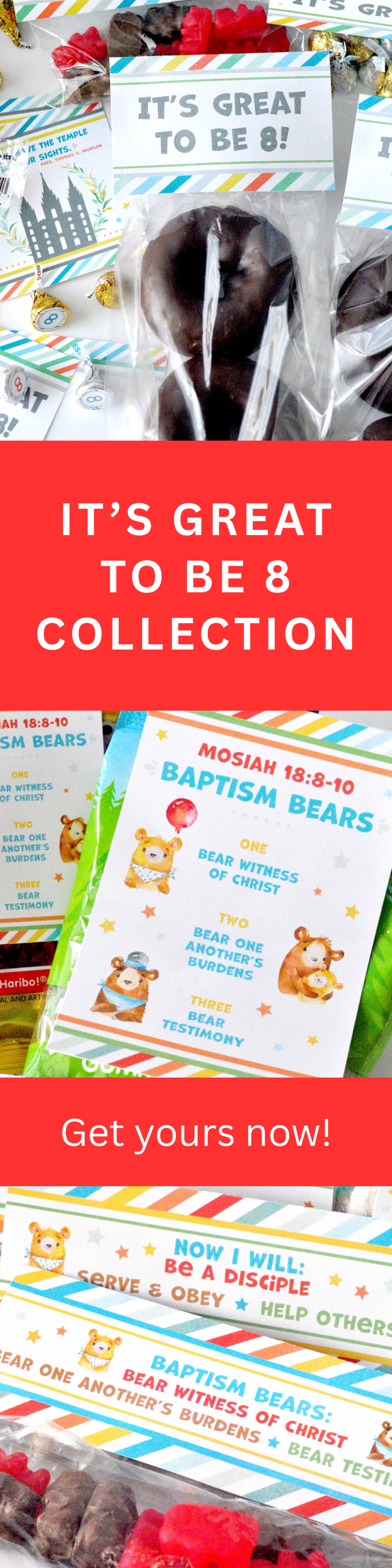 LDS Baptism Kit – Complete Age 8 Celebration with Baptism Bears