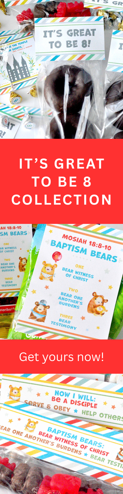 LDS Baptism Kit – Complete Age 8 Celebration with Baptism Bears