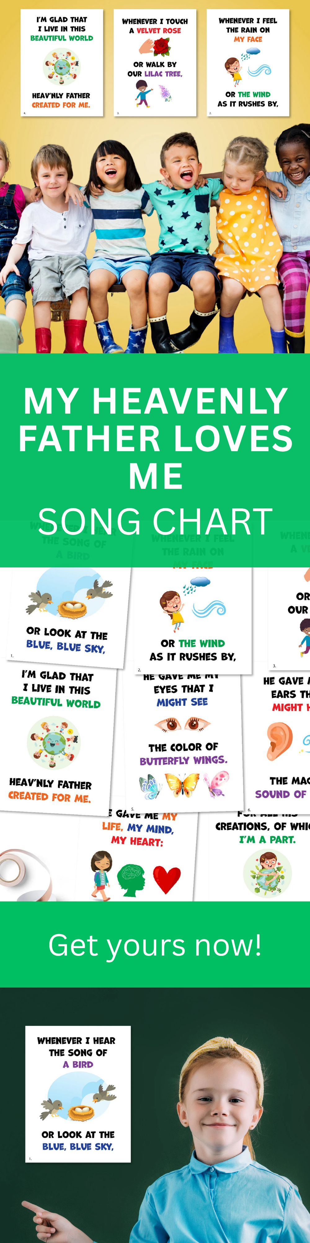 My Heavenly Father Loves Me for Singing Time Flipchart for LDS Primary Come, Follow Me