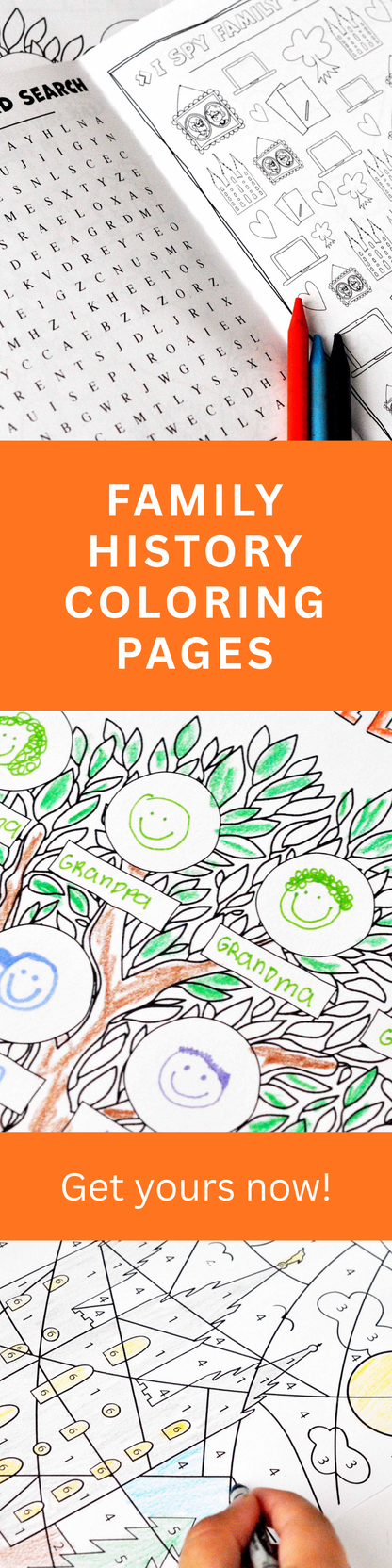 Family History Activities Kids – Printable Coloring & Genealogy Kit