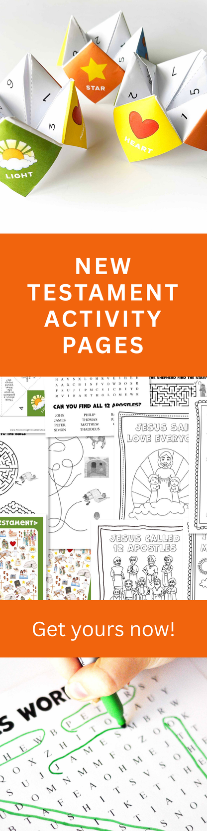 New Testament Coloring Book – Quiet Church Activities Bible Kit