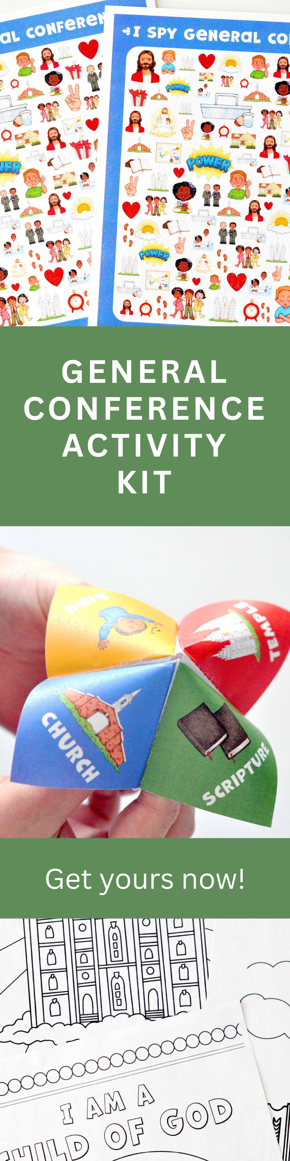 General Conference Activities Kids – Printable LDS Engagement Kit