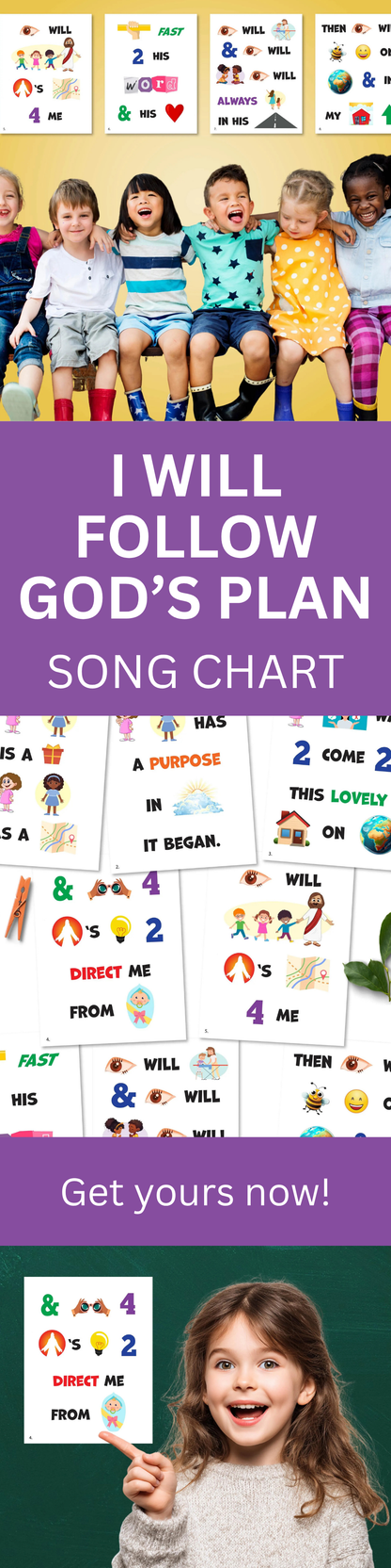 I Will Follow God's Plan - LDS Singing Time Flipchart for Primary Come, Follow Me (Digital Download)