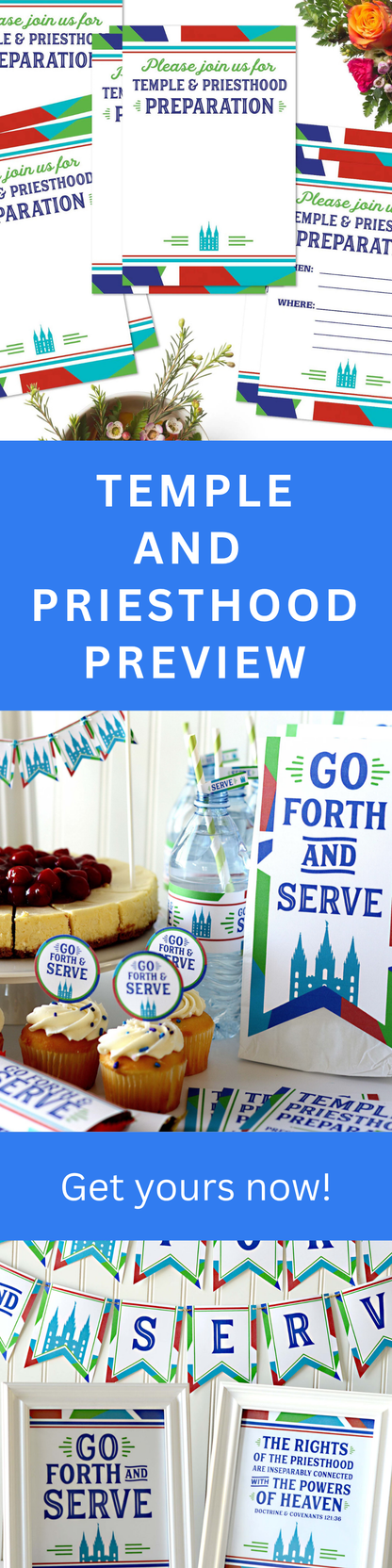 Temple and Priesthood Preparation Printable Kit for LDS Primaries and Youth Events