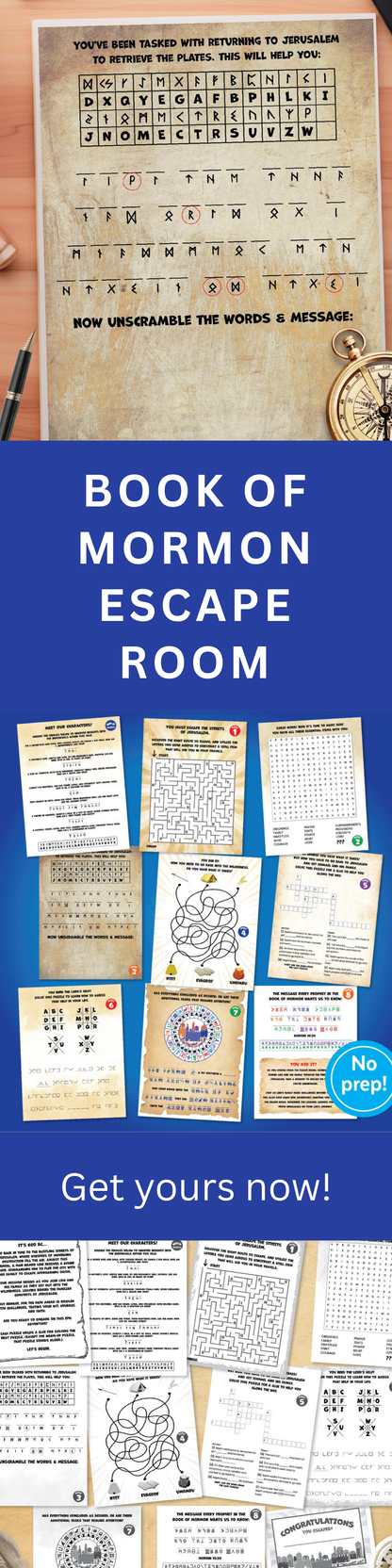Book of Mormon Game – Printable Escape Room for Family Home Evening