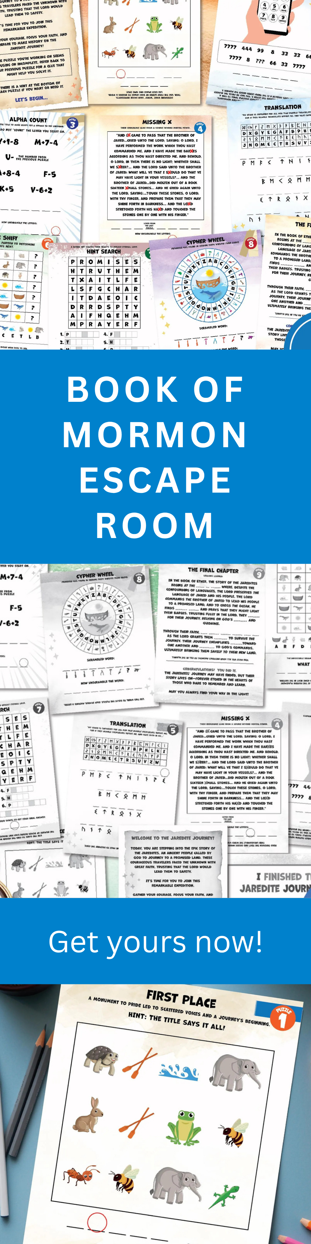 Book of Mormon Escape Room – LDS Printable Jaredite Journey Family Activity