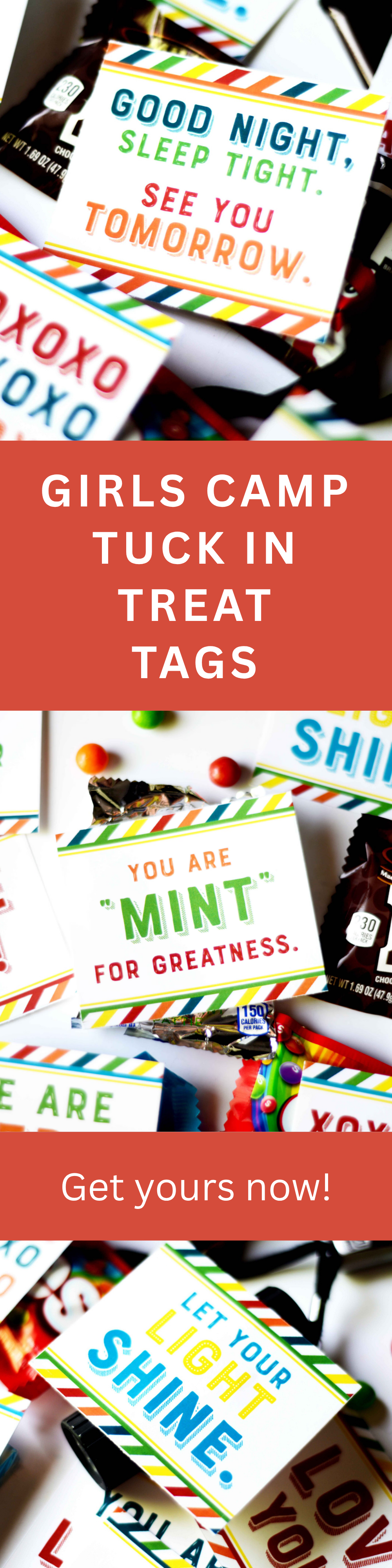 Girls Camp Treat Tag – Reusable Printable Youth Group Gift Topper