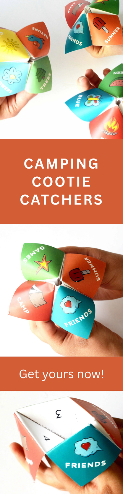 Camping Cootie Catcher – Printable Fortune Teller Game for Kids