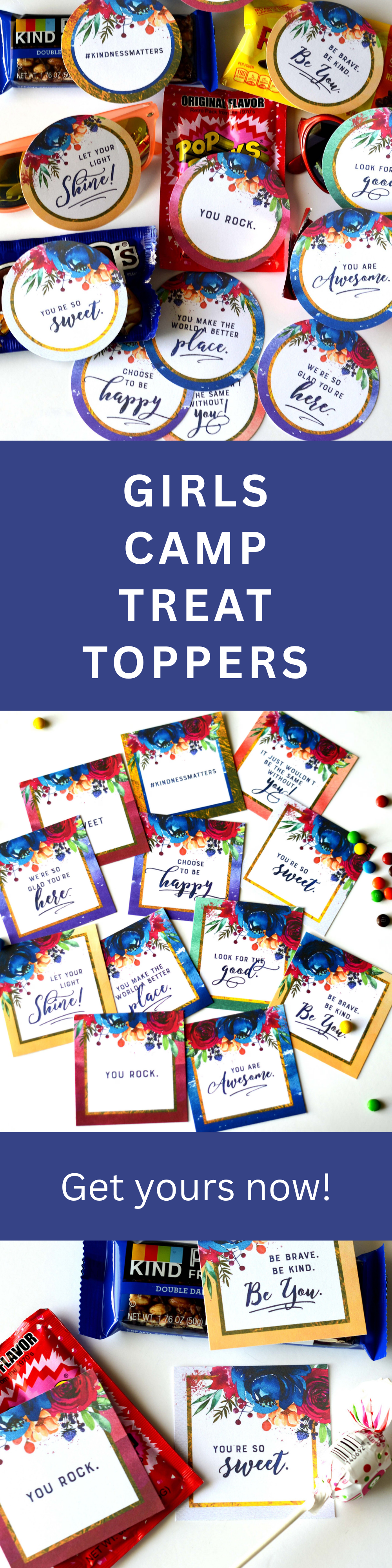 Young Women Treat Tags | Girl's Camp Pillow Treat Toppers