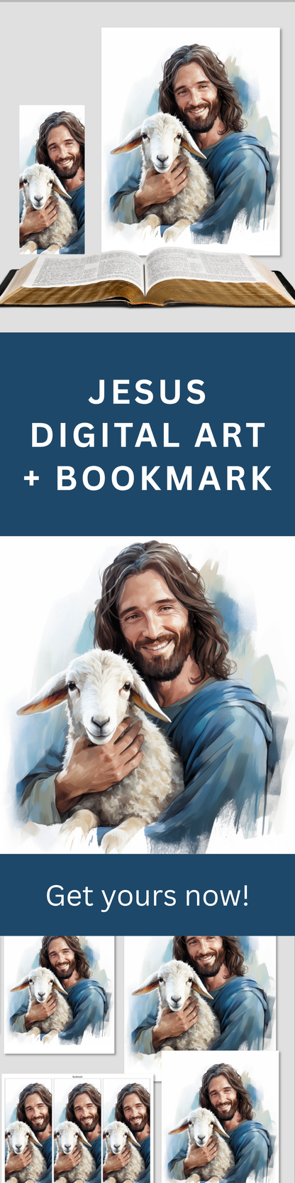 Jesus Wall Art – Good Shepherd Fine Art Print for Christian Home