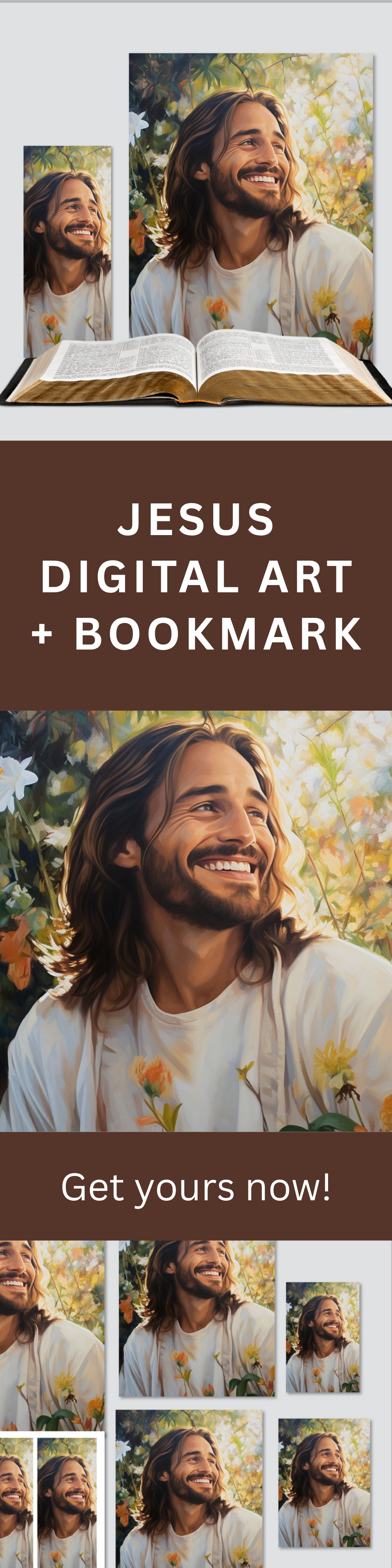 Jesus Wall Art – Fine Art Portrait Print for Christian Home Decor