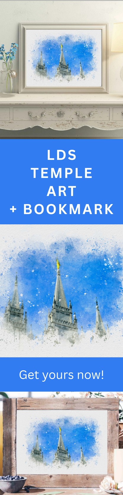 Salt Lake Temple Art – Watercolor Fine Art Print for LDS Home