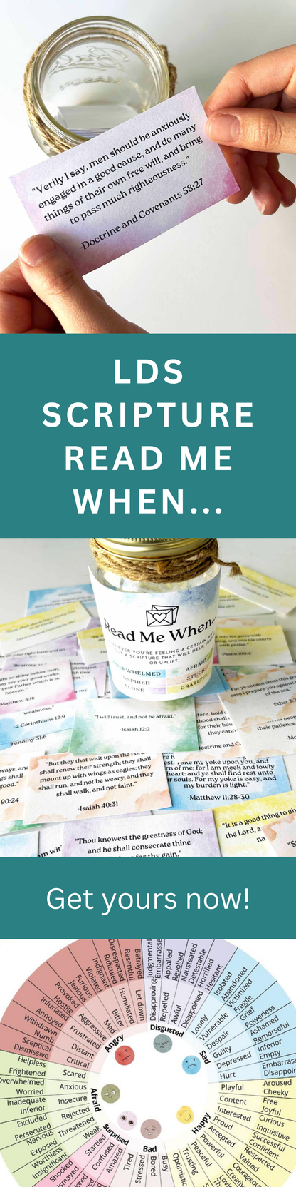 Read Me When Scripture Jar Printable – Colorcoded LDS Feelings Verse Kit
