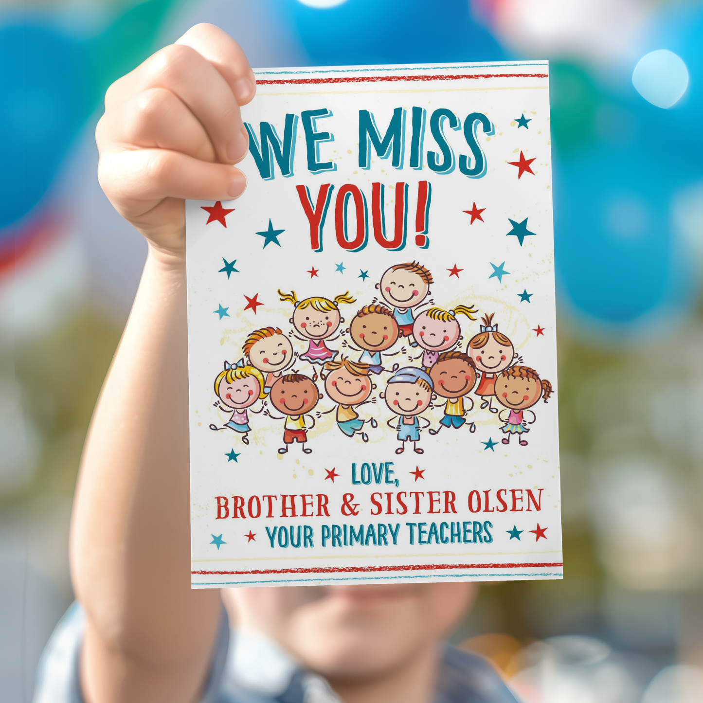 LDS Primary "We Miss You" Card - Custom Ward Name Printable