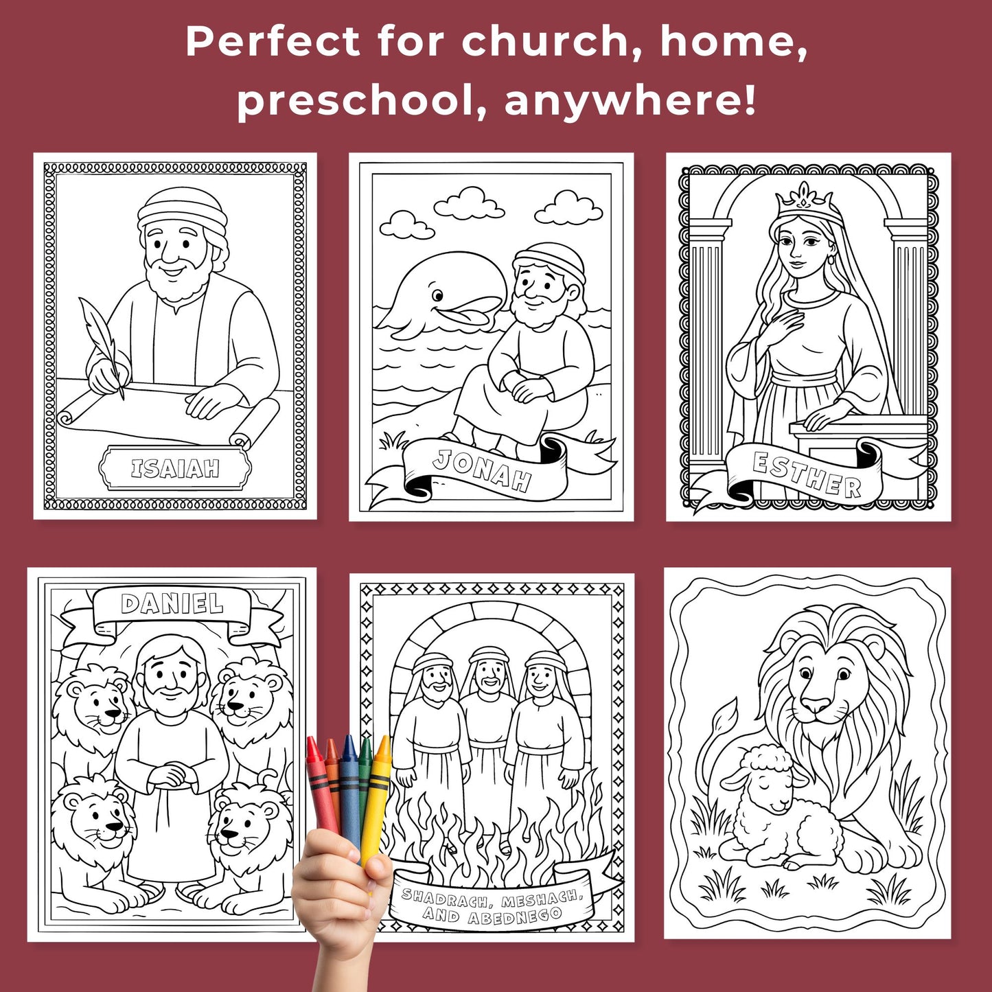 Old Testament Character Coloring Pages  | Come Follow Me 2026