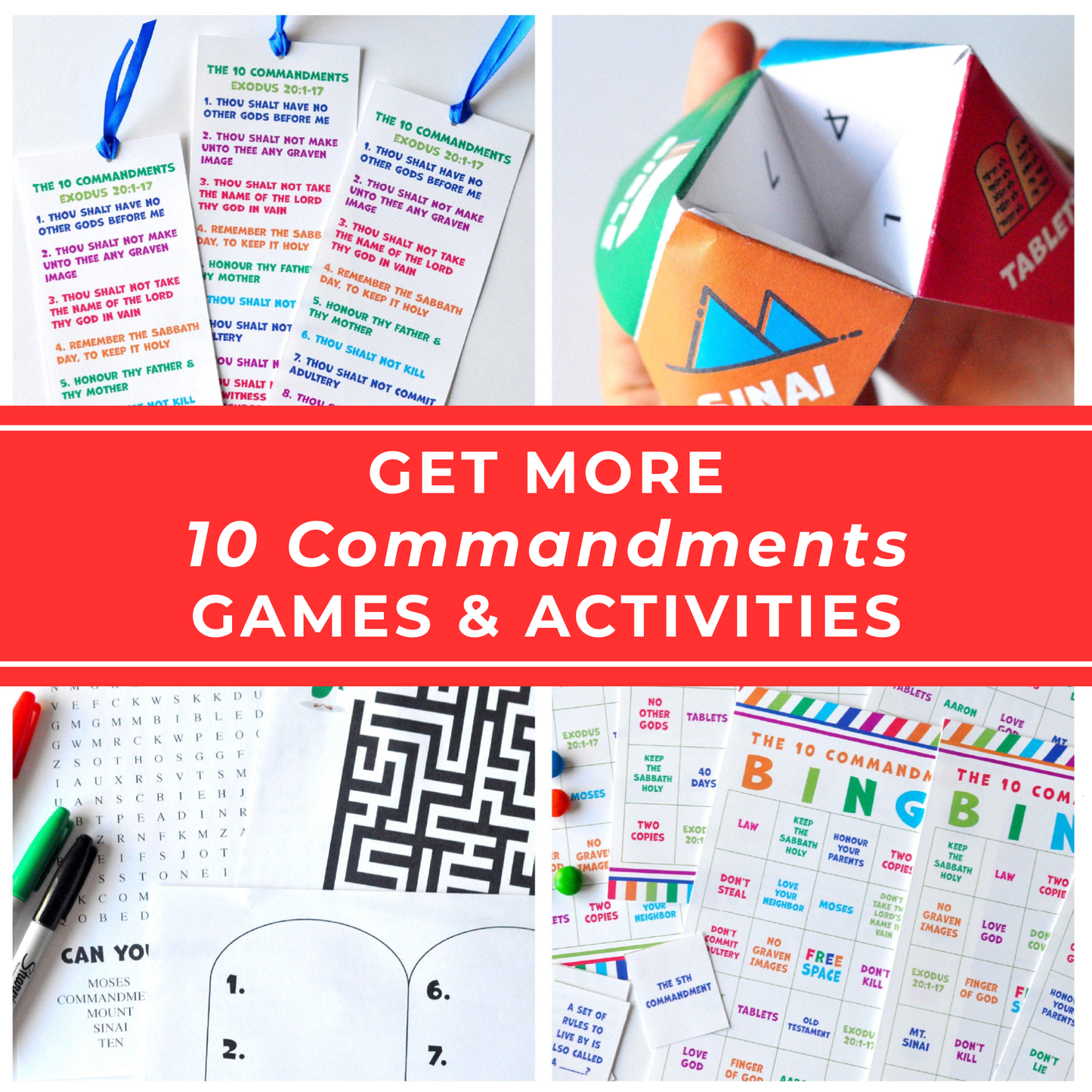 Ten Commandments Activity – Printable Coloring Wheel for Kids