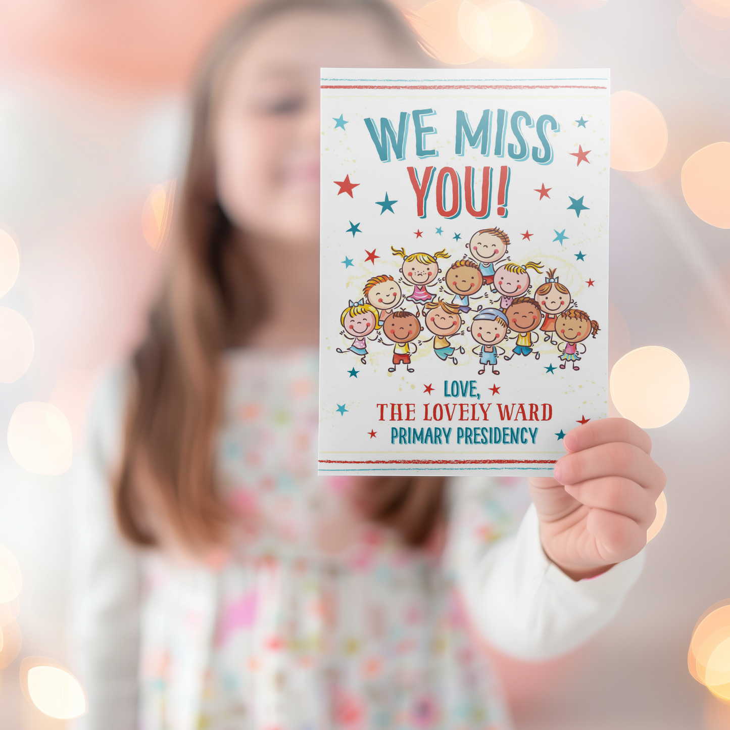 LDS Primary "We Miss You" Card - Custom Ward Name Printable