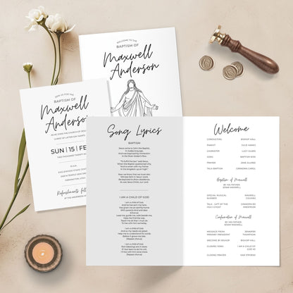 Canva Baptism Template Editable Invitation Design LDS Mormon Church Ceremony Digital Download Instant Access Bundle Includes Program Materials Custom Personalized Details Boy Girl Gender Neutral Religious Celebration Printable Format Easy