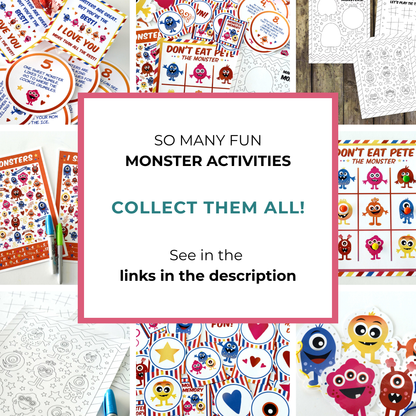 Monster Scavenger Hunt Printable Game – 9 Clue Cards for Kids Birthday Party